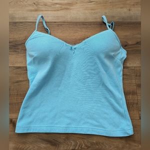 Vintage 90's Y2K Light Blue Cotton Bra Top Cami